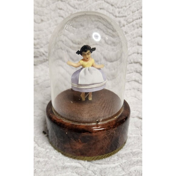 VERY RARE Vintage Swiss Made REUGE Dancing Girl DOME Music Brahms Lullaby VGUC